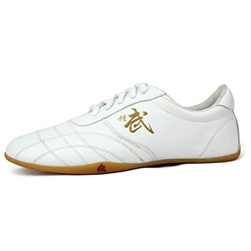 fayengan Taekwondo Shoes, Unisex Taekwondo Martial Arts Shoes Lightweight Boxing Kung Fu Tai Chi Sport Shoes for Children Adults Kids (Color : White, Size : 36 EU)