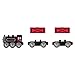Hape Steam-Era Freight Train | Classic Black & Red Children’s Locomotive Toy with Unloadable Freight Wagons