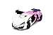 Jada Pink Slips 1:24 W4 W Motors Lykan Hypersport Die-Cast Car w/Base, Toys for Kids and Adults(White/Purple)
