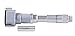Accusize Industrial Tools 2.5'' to 3.0'' Three-Point Internal Micrometer, Ratchet Stop, 3151-1071