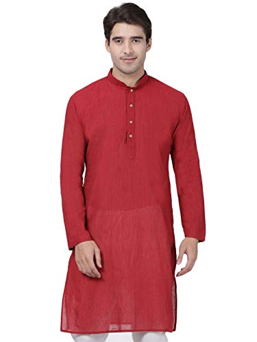 Image of VASTRAMAY Men's Royal Blue Pure Cotton Kurta