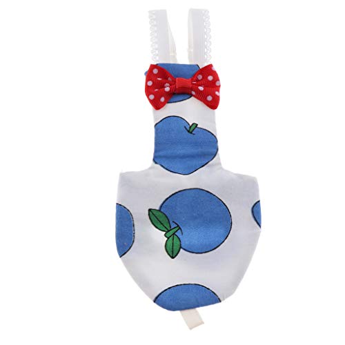 H HILABEE Verpakking met 2 zachte luiers voor vogels, ademende stoffen luiers, voor vogels, grijs, blauw, M - Afbeelding 3