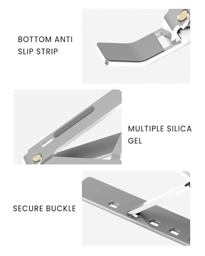 Soporte ajustable de aluminio para portátil negro miniatura 3