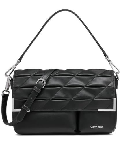 Image of Calvin Klein Women's Mica Organizational Flap Demi Shoulder Bag & Crossbody