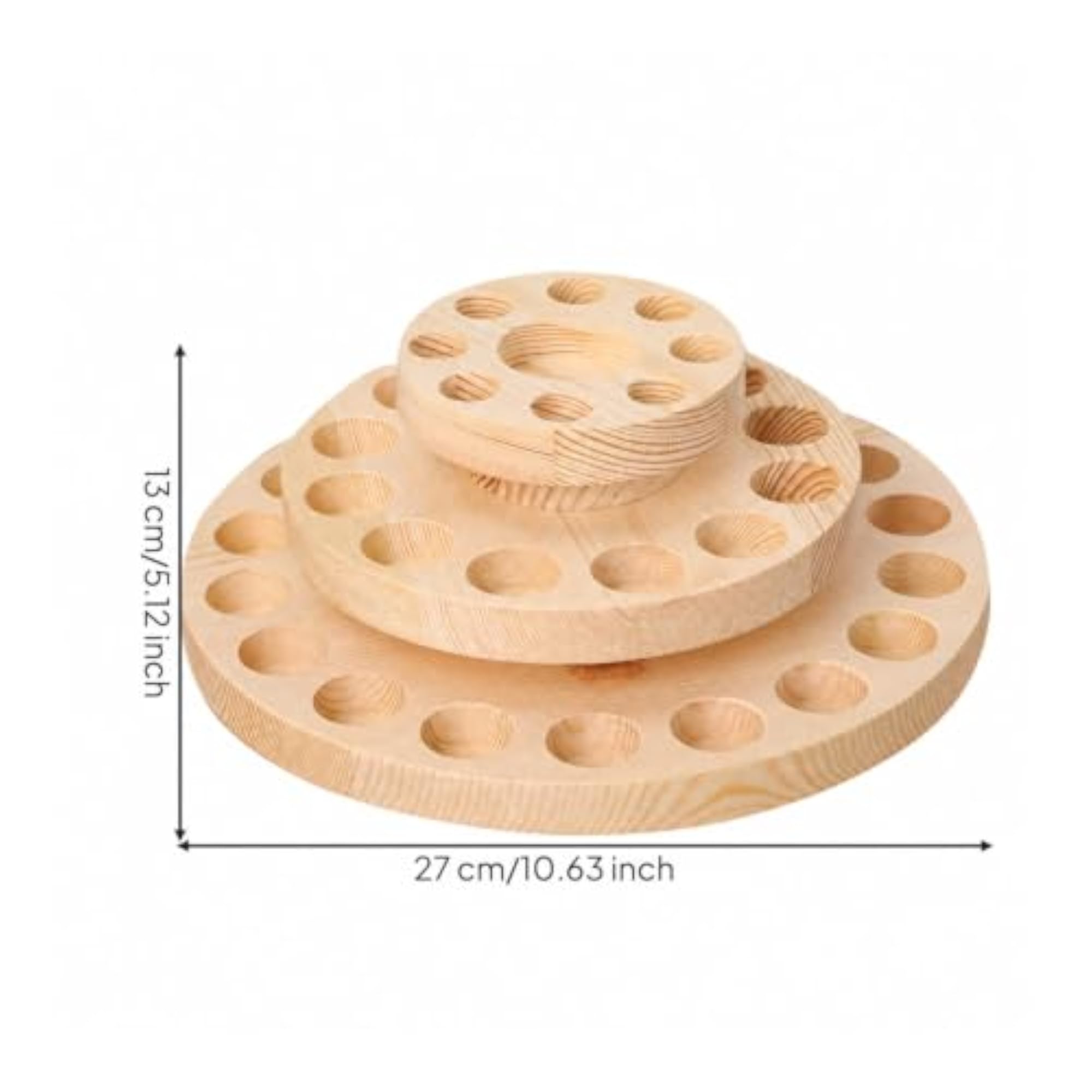 Three-Tier Rotating Essential Oil Organizer, Solid Wood