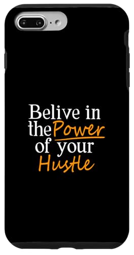 �I�����W�F Believe In Your Hustle �I�����W�O���t�B�b�N �X�}�z�P�[�X iPhone 7 Plus/8 Plus �p