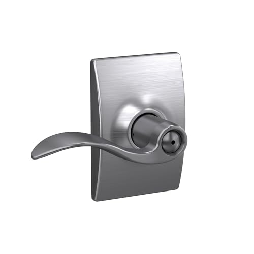 Image of SCHLAGE F40ACC626CEN Century Collection with Accent Privacy Lever, Satin Chrome