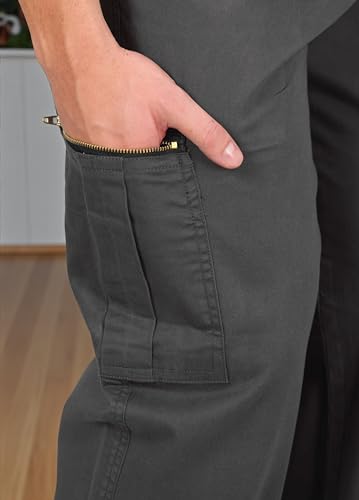 Image of RynoGear Oversized Cotton Cargo Pants for Men || Pant for Man || Wide Leg Cargo for Men || Brass Metal Zipper on Fly & Side Cargo Pockets