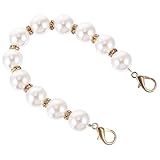 パールストラップ バッグ持ち手 持ち手 ビーズ持ち手 取っ手 ビーズストラップ 交換用バッグチェーン 可愛い レディース 30cm