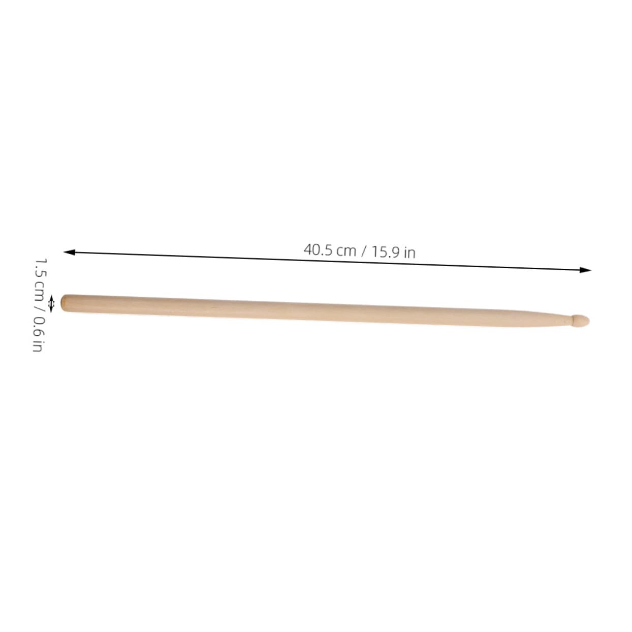 12pares Baquetas de Jazz de Madera Arce para Batería Baquetas de Percusión para Principiantes Práctica Casa Punta Redonda para Jazz y Tambores