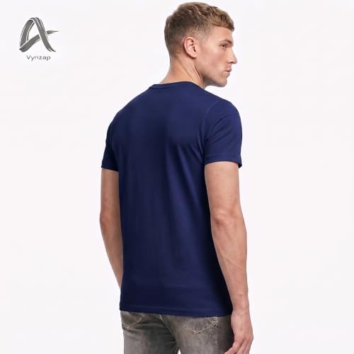 Image of Men's 100% Cotton Crew Neck T-Shirt | Regular Fit | Soft & Breathable | Casual Everyday Wear