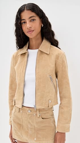 [BLANKNYC] Womens Cinnamon Crunch Real Suede Cropped Jacket2