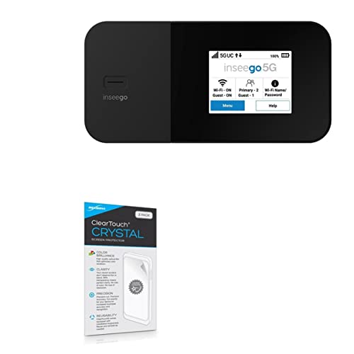 BoxWave Screen Protector Compatible with Inseego MiFi X Pro 5G - ClearTouch Crystal (2-Pack), HD Film Skin - Shields from Scratches