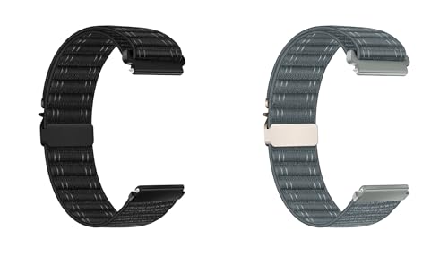 Image of ACM Watch Strap 22mm compatible with Beatxp Unbound Curv Smartwatch | Combo Pack Soft Nylon Clipper Adjustable Belt Band