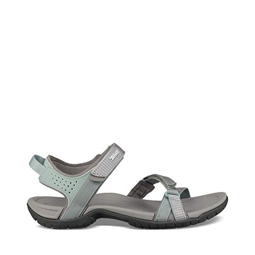 Teva Women's W VERRA Sandal, Spili Ladder Gray Mist, 8 Medium US