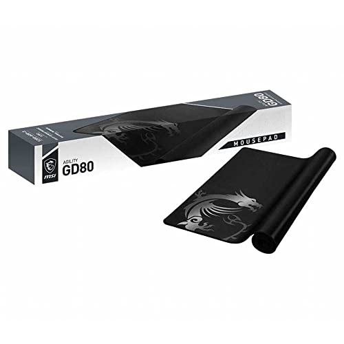 AGILITY GD80 – Gaming Mouse Pad XXXL esteso, superficie in tessuto di seta per il gaming, bordi morbidi e orlati, base antiscivolo - 1200 x 600 x 3 mm - Mouse gaming - Immagine 4