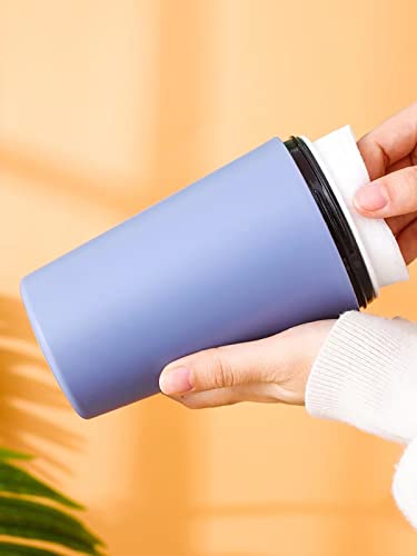 Travel Coffee Cup, Ceramic Lined Travel Mug with Leakproof Lid, Insulated & Reusable, Eco-Friendly for Hot & Cold Drinks 350ml (Blue)