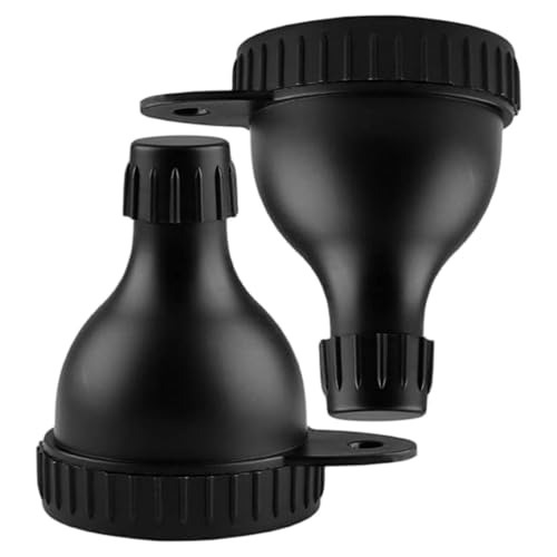 Embudo de polvo portátil – Negro/Blanco, 2 piezas reutilizable para suplemento de polvo, 3 pulgadas de diámetro, plástico sin BPA, boca ancha | Exterior, Entrenamiento, Gimnasio, Z