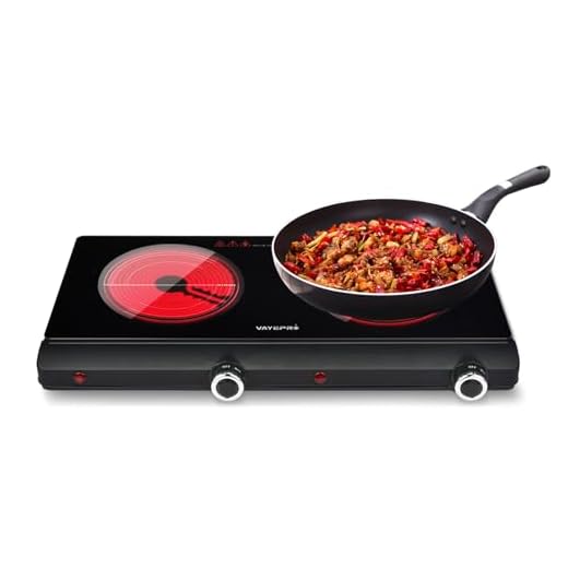 Electric Hot Plate for Cooking, Infrared Double Burner,1800W Portable Electric Stove,Heat-up In Seconds,Countertop Cooktop for Dorm Office Home Camp, Compatible with All Cookware