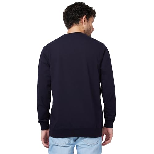 Image of Spykar Blended Hooded Full Sleeve Sweatshirt for Men