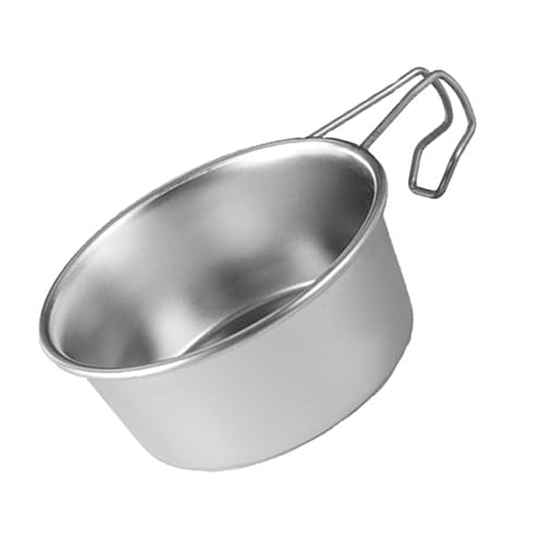 BESPORTBLE 304 Stainless Steel Outdoor Bowl Camping Utensils Collapsible Ramen Noodle Bowl Handle for Camping Hiking and Daily Use