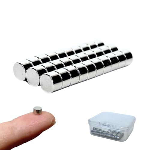 Matmar. Pack 120 Imanes de Neodimio N52 (5x3 mm) Ultra Potentes + Caja de Almacenaje Gratis | Mini Imanes Redondos Pequeños N52 | Imanes para Manualidades y Organización Doméstica |