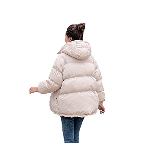 Veste d'hiver à capuche finis les frissons manteau beige