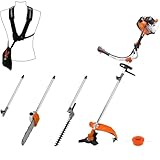 GT Garden Multifonction Thermique 4 en 1 avec Guidon : tronçonneuse - débroussailleuse - Taille-Haies et rallonge