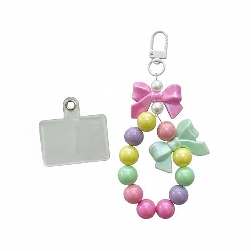 Phone Charm Strap for Mobile | Purple Bows Beads Phone Charm with Connector Card | Mobile Hanging Charms-picture-22