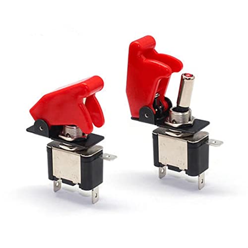 Interrupteur à bascule 12V 20A LED commutateur auto et bouton de sécurité aviation