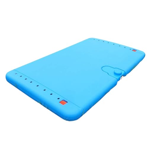 Sunneday Splash Pad for Kids & Water Sprinkler | Summer Water Toys for Backyard Fun | Blue Plastic Oscillating Splash Pad