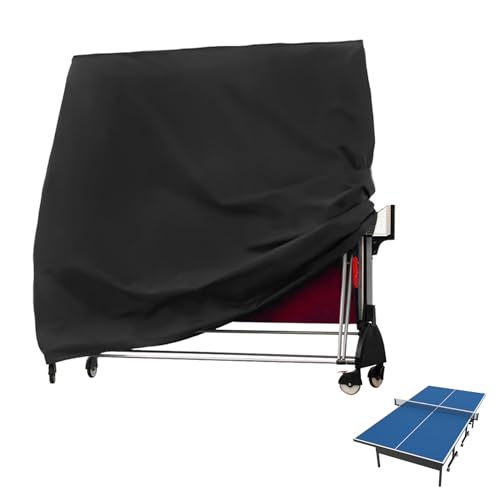 Housse de table de tennis de table : tissu Oxford imperméable et coupe-vent résistant aux UV, housse de protection pour table de tennis de table-185 × 70 ×...