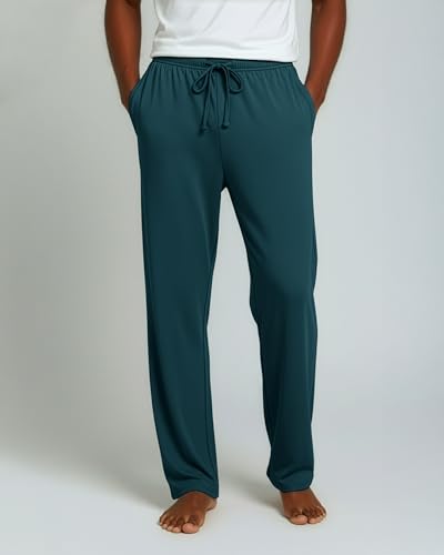Image of Real Essentials 3 Pack: Men's Pajama Pants Soft PJ Lounge Bottoms Loungewear Pijamas Elastic Waist Pockets (Big and Tall)