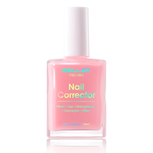 GELLEN PRO BIO 5 In 1 Nail Strengthener One Stop Nail Polish Clear Pink