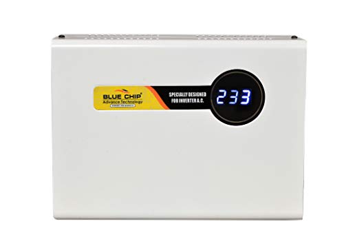 Image of BLUECHIP 4kVA Wall Mount Voltage Stabilizer for Upto 1.5 Ton AC for Home | Working Range - (130-300 V) | with Digital Display and Wall Mount Screws