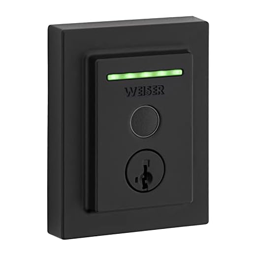 Weiser (by Kwikset Hardware family) Halo Touch Fingerprint Contemporary Electronic Smart Lock WiFi, Compatible with Alexa and Google Assistant, Model: 9GED30000-004, Matte Black (514)