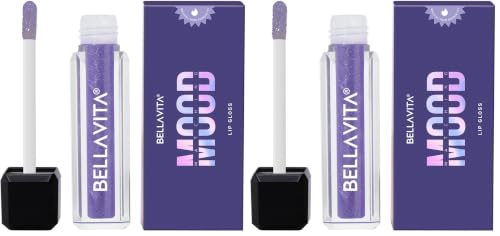 Image of BELLAVITA pH Adapting Lip Gloss 4ml | Glossy Finish | Hyrating & Non-sticky | Color Changing Based on pH | Strip Tease (Pack of 2)