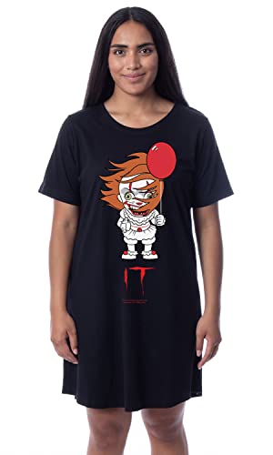 Chemise de nuit Pennywise imprimé Chibi robe de pyjama XL noire douce
