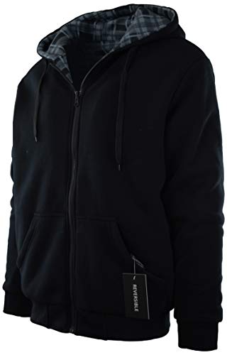 ChoiceApparel Mens Full Zipper Fleece Basic Hoodie with Lining2