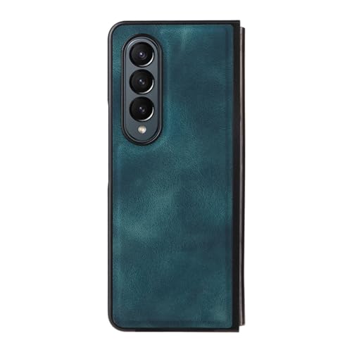 Housse Samsung Galaxy Z Fold 4 coque cuir PU antichoc résistant rayures bleu