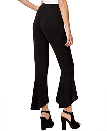 Bar III Women's Cropped Flute-Hem Pants Deep Black Medium2