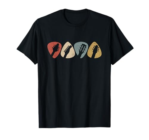 Vintage Gitarren Plektrum Musiker Gitarristen Plektrum T-Shirt