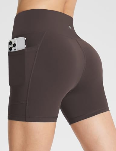 Image of baleaf Women's 8 inch / 5 inch / 3 inch Biker Shorts High Waist Yoga Workout Gym Running Volleyball Spandex Shorts with Pockets
