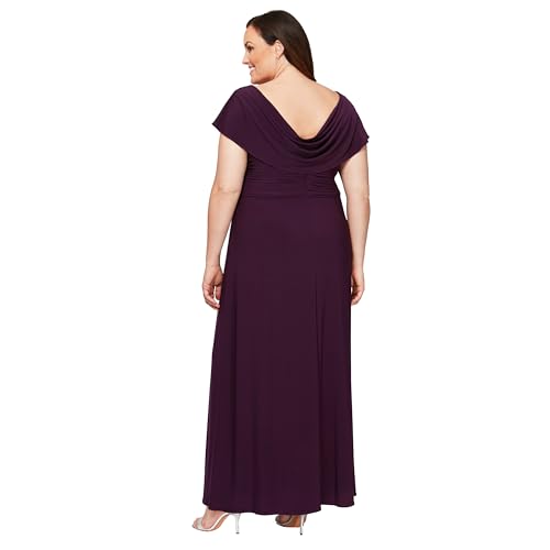 Image of Alex Evenings Women's Long Cowl Neck Mother of The Bride Dress