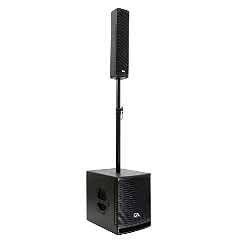 Seismic Audio - Apex-10S - Powered Column Array PA System - 700 Watts - 10