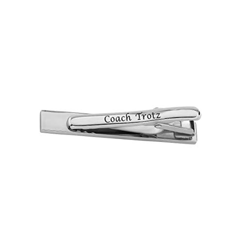 personalized silver tie clip for hockey players amp coaches custom engraved free - gift for hockey fans - ships from usa