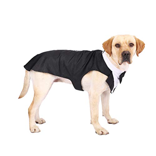 Camisa formal de casamento para cachorros Smoking de algodão Pet Moda terno para perros pequeños med