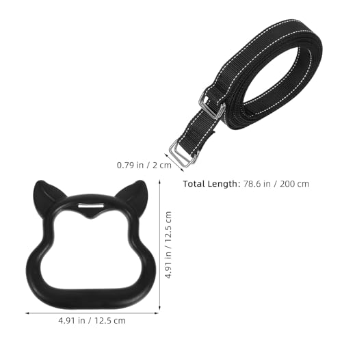 Set de Anillas de Gimnasia con Correas Ajustables Negras miniatura 2