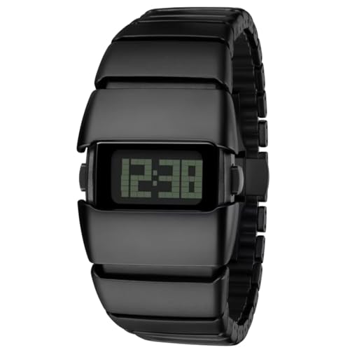 Image of ON TIME OCTUS Unisex Retro Digital Watch | Futuristic Link Strap | LED Display Wristwatch for Men, Women