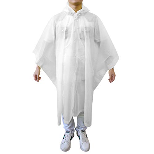 Poncho impermeable blanco para ciclismo 5 piezas miniatura 1